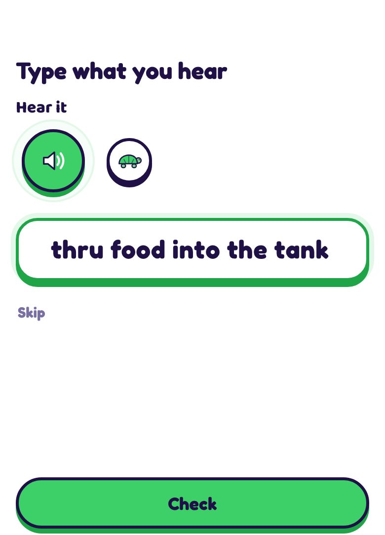 A round with the phrase typed in the answer box and the keyboard below